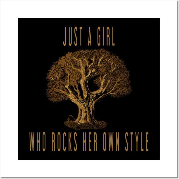 Just a Girl Who Rocks Her Own Style. Wall Art by Double You Store